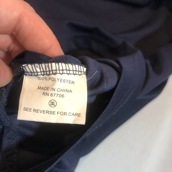 DC Performance 2XL Mens Navy Blue Short Sleeve Polo Shirt - Picture 4 of 4